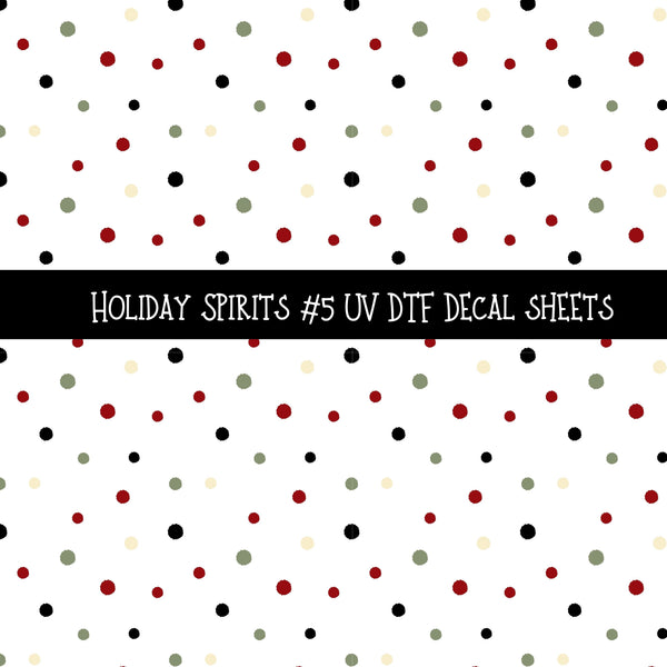 Holiday Spirits UV DTF Decal sheets 5 designs available