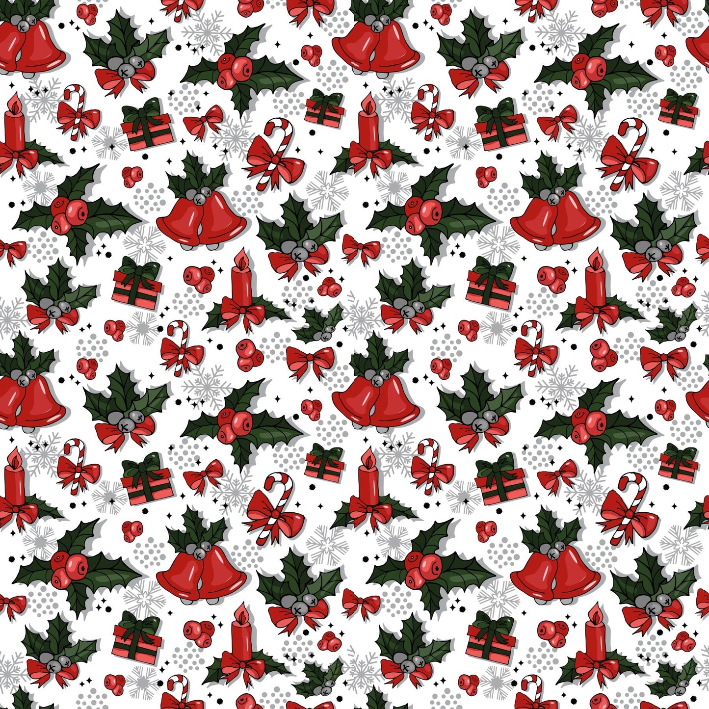 Holly Bells - Adhesive Vinyl Sheets