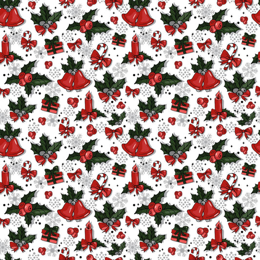 Holly Bells - Adhesive Vinyl Sheets