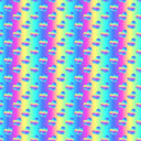Bright Rainbow Printed Hearts - Adhesive Vinyl Sheets
