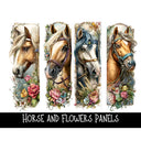 Horse and Flowers panels UV DTF Decal sheets