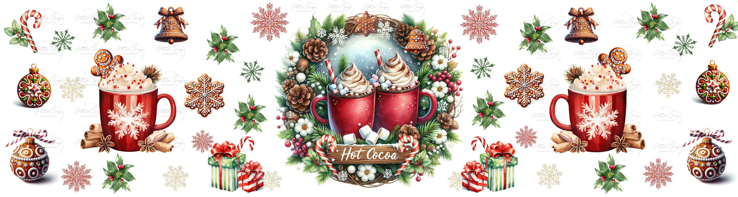 Hot Cocoa Shop - UV DTF Bucket and jar wraps