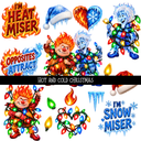 Hot and cold christmas - UV DTF Decal sheet