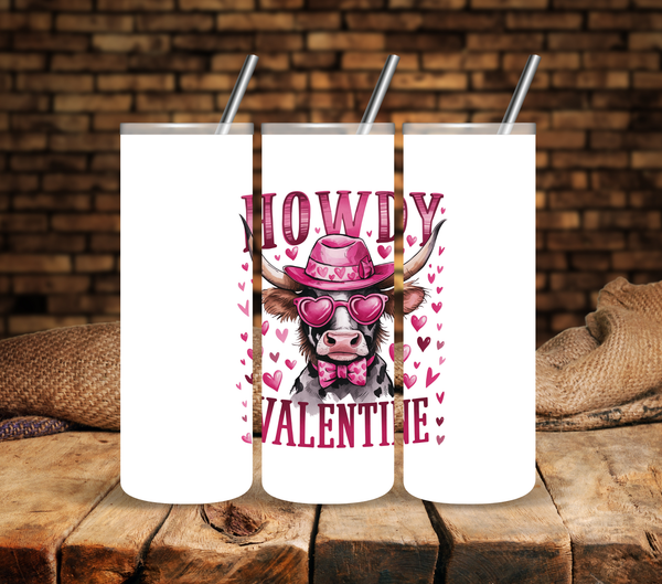 Howdy Valentine Cow - UV DTF Decal