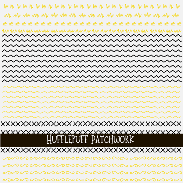 Hufflepuff Doodle Patchwork Set