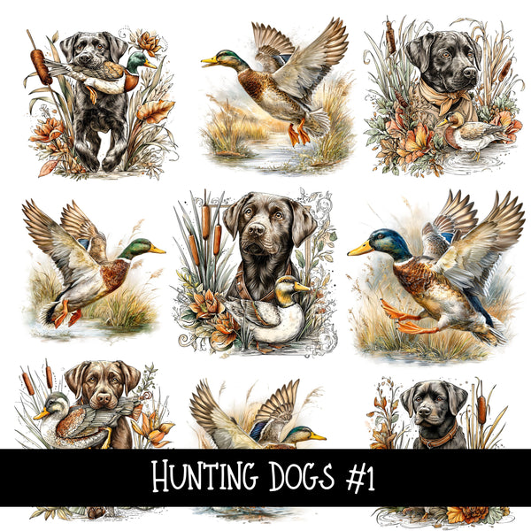 Hunting Dogs UV DTF Decal sheet 2 Designs to choose from