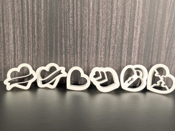 Valentines Day set - Clay Earing Cutters (Set of 5 ) 2 variants