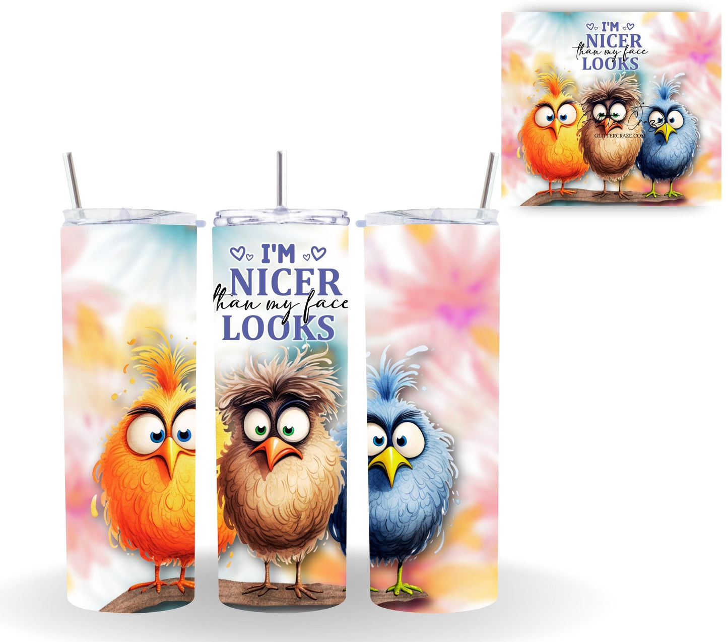 Crazy Birds - Adhesive Vinyl Wrap - 18 Designs