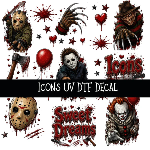 Icons - UV DTF Decal sheets