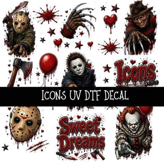 Icons - UV DTF Decal sheets