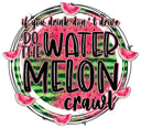 Watermelon Crawl Circle - UV DTF Decal