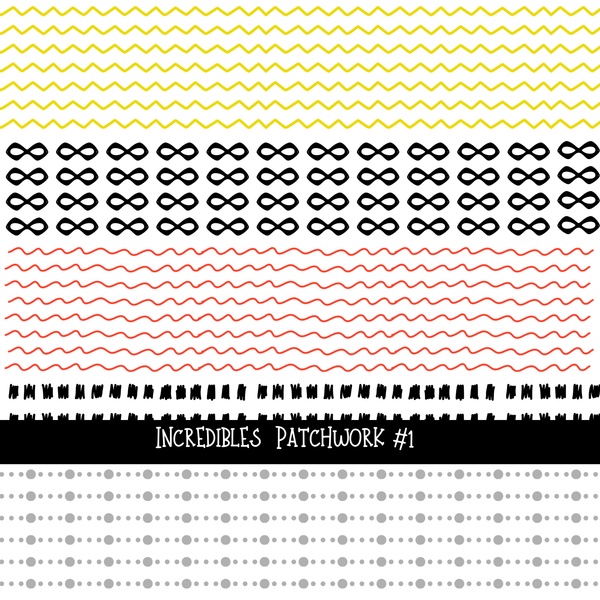 Incredibles Doodle Patchwork Set (2 variations)