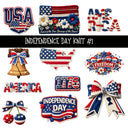 Independence Day knit  UV DTF Decal sheets 3 Design Options