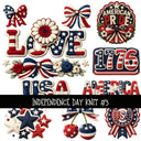 Independence Day knit  UV DTF Decal sheets 3 Design Options