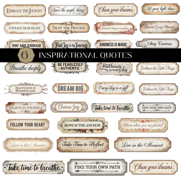 Inspirational Quotes #6 UV DTF Decal Sheet