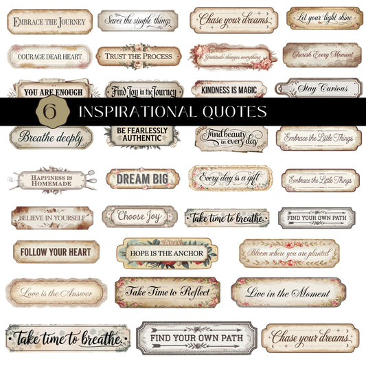 Inspirational Quotes #6 UV DTF Decal Sheet