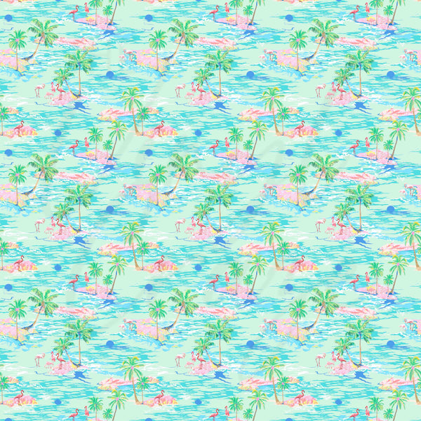 Island Flamingos-  Adhesive Vinyl Sheets