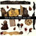 Trick or Treat Torn Pages - UV DTF Decal sheet