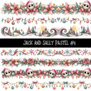 Jack and Sally Pastel Torn Pages UV DTF Decal sheets 4 Designs available