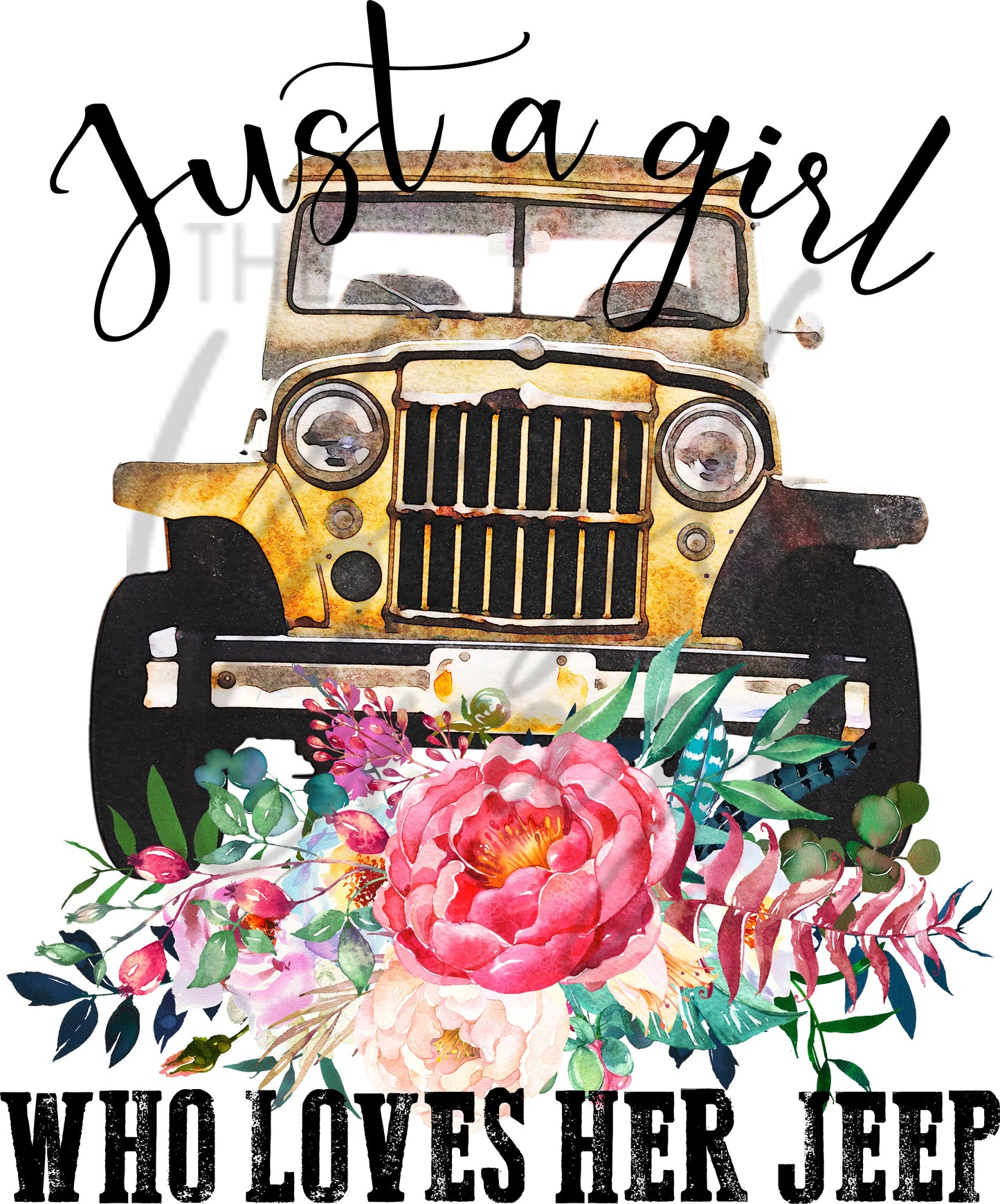 Just A Girl Who Loves Her Jeep - UV DTF Decal