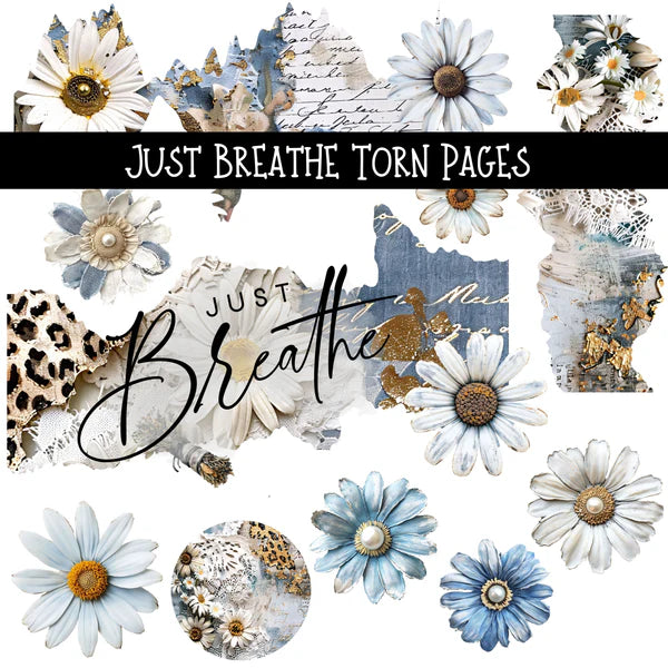 Just breath torn pages - UV DTF Decal sheet