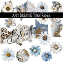 Just breath torn pages - UV DTF Decal sheet