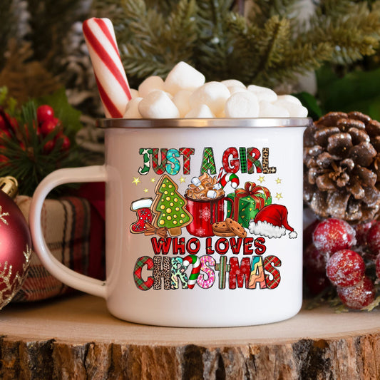 Just a girl who loves Christmas - UV DTF Decal