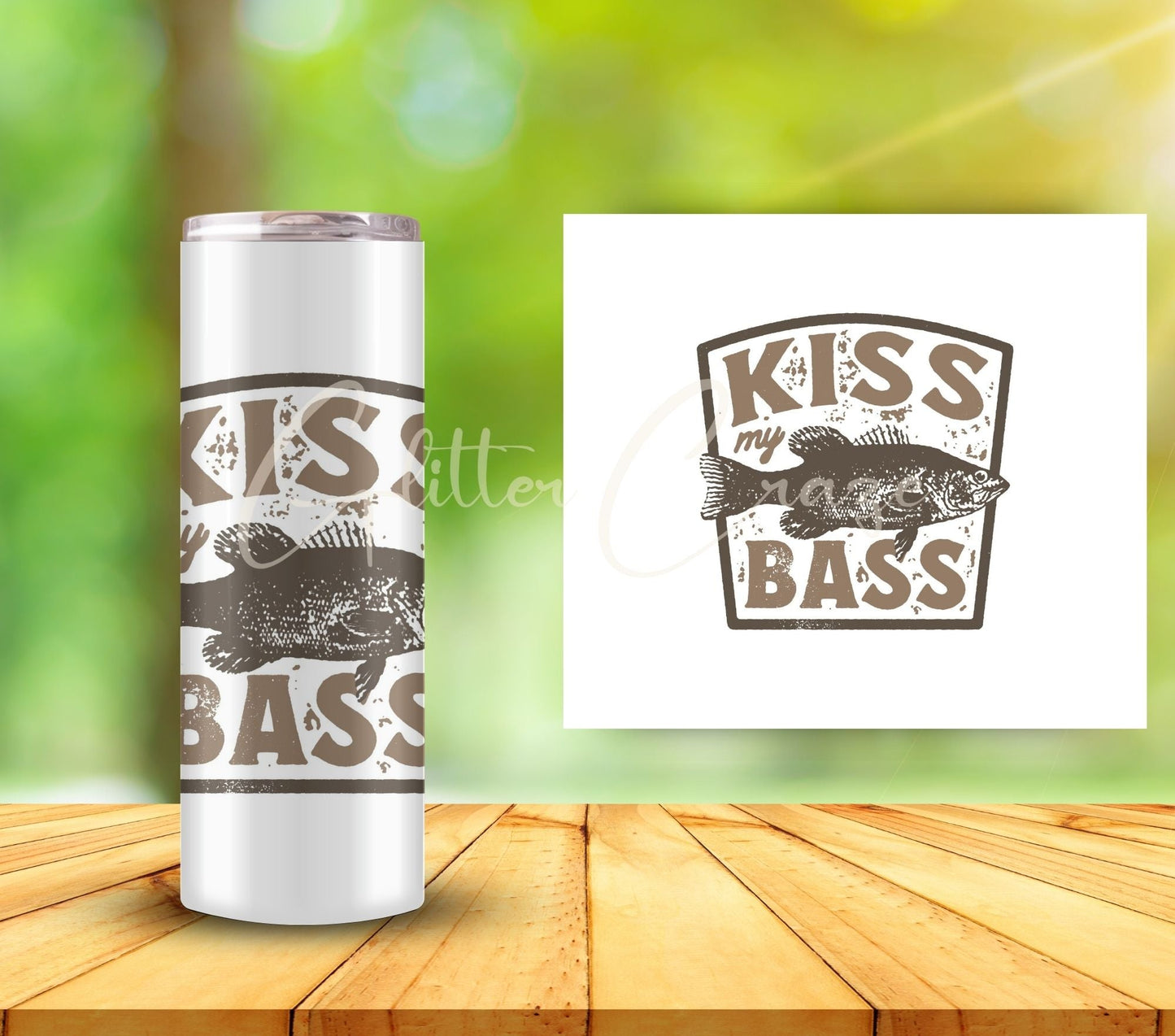 Kiss my Bass - UV DTF Decal- 3 sizes