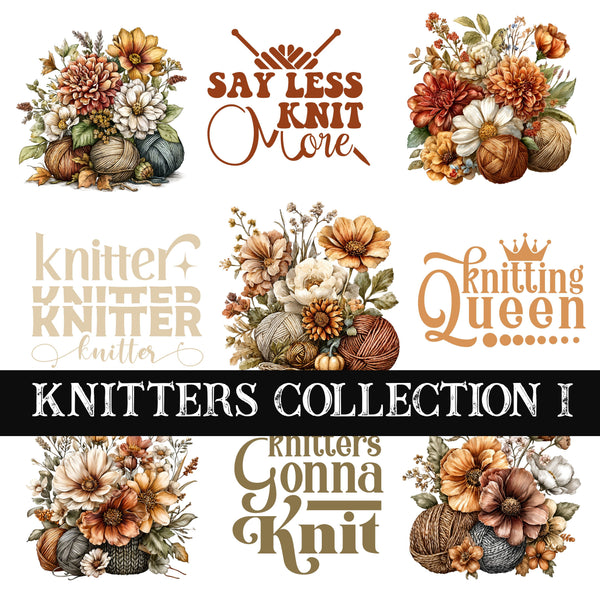 Knitters Collection UV DTF Decal Sheets 9 Design sheets