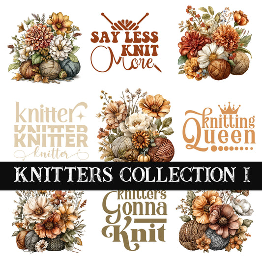 Knitters Collection UV DTF Decal Sheets 9 Design sheets