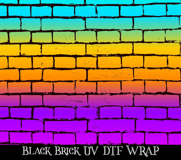 Black Brick UV DTF tumbler wraps