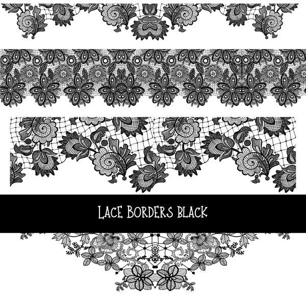 Lace Borders UV DTF Decal sheets