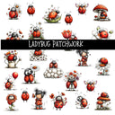 Ladybug Doodle Patchwork Set
