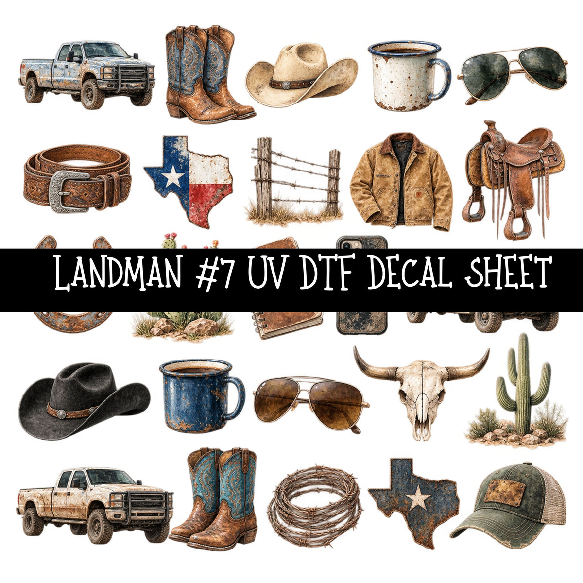 Landman UV DTF Decal sheets 14 Designs available