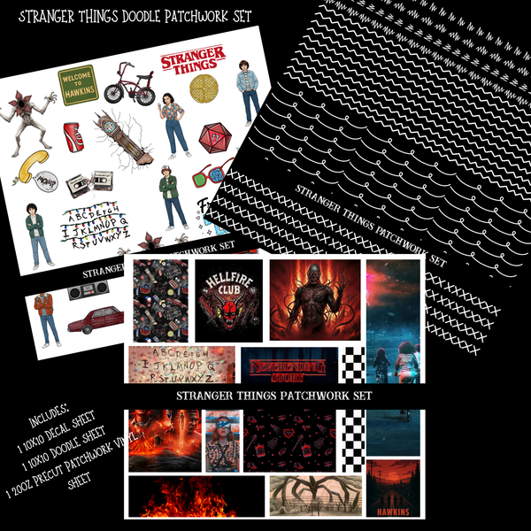 Stranger Things Doodle Patchwork Set