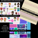 Kpop Demon Hunters Doodle Patchwork Set