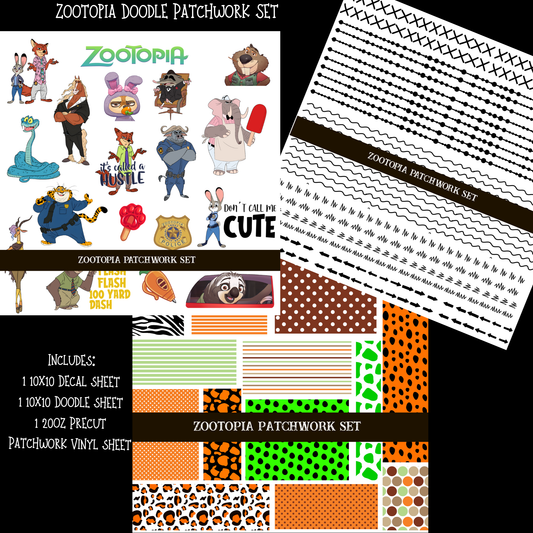 Zootopia Doodle Patchwork Set