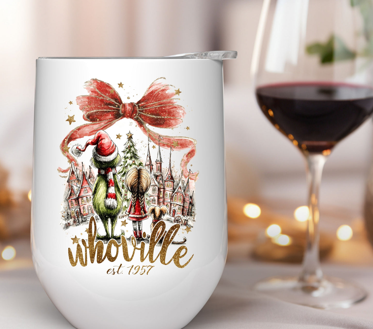 Whoville Bow UV DTF Decals