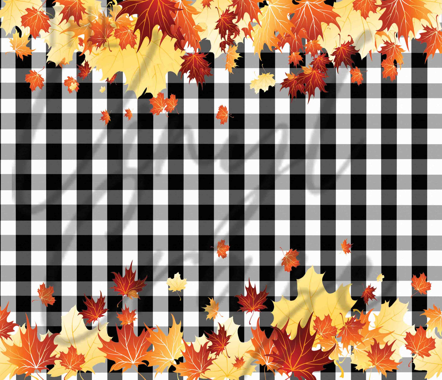 Leafy Fall Plaid - Adhesive Vinyl Wrap