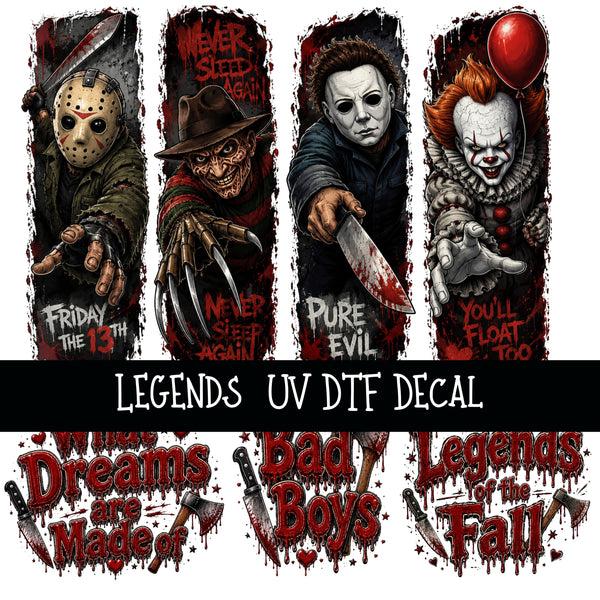 Legends UV DTF Decal sheets