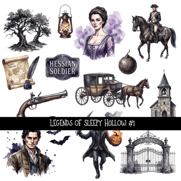 Legends of Sleepy Hollow - UV DTF Decal sheet
