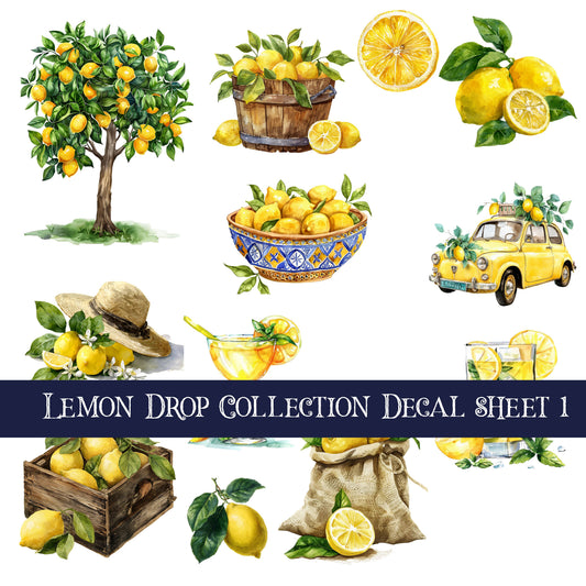 Lemon Drop Collection 3 UV Decal sheets to choose from
