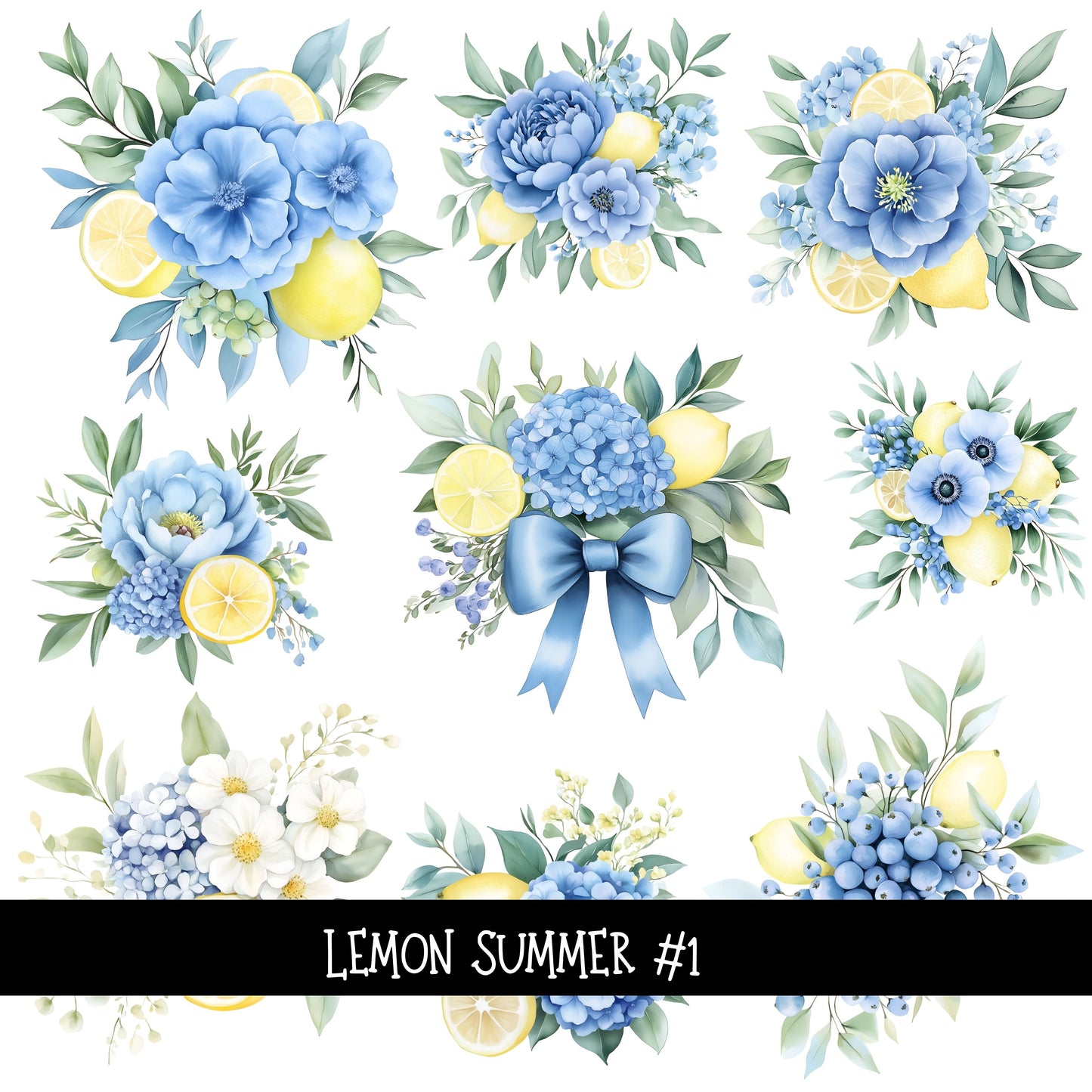 Lemon Summer UV DTF Decal sheets 5 design Options  available