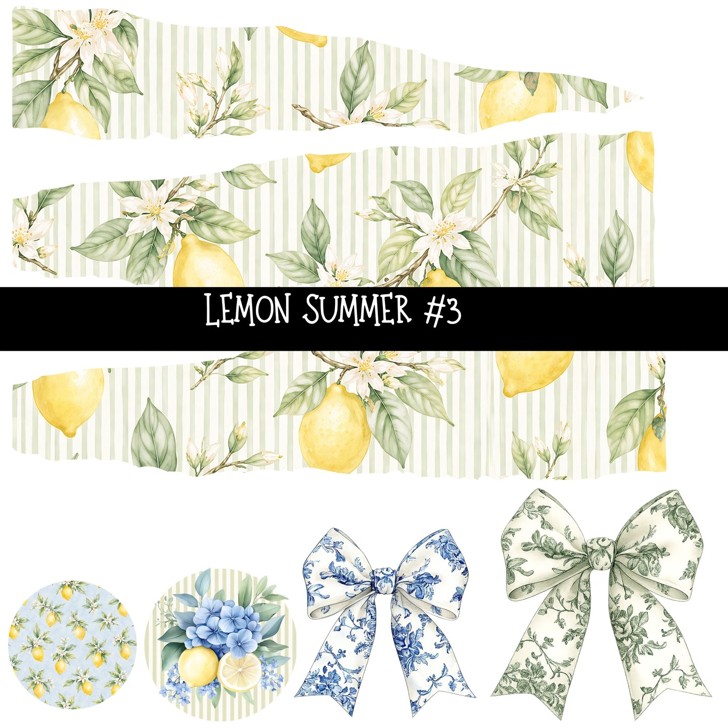 Lemon Summer UV DTF Decal sheets 5 design Options  available