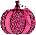Leopard Breast Cancer Pumpkin - UV DTF Decal