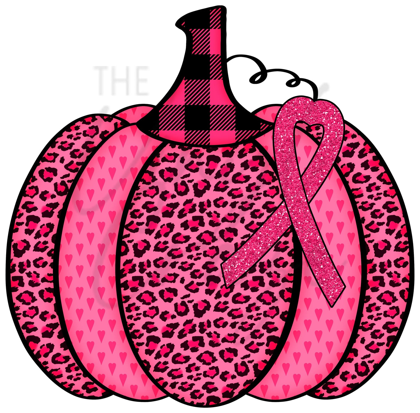 Leopard Breast Cancer Pumpkin - UV DTF Decal