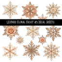 Leopard Floral Frost  Decal sheets 4 designs available