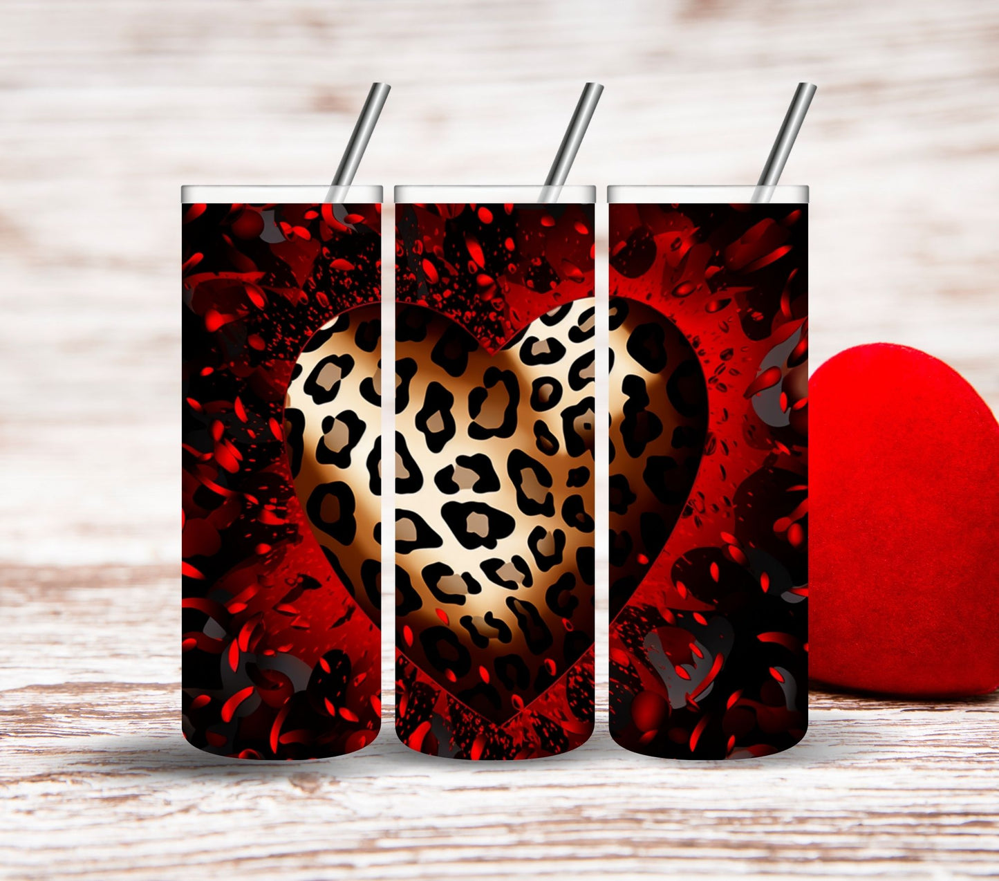 Leopard Heart Valentine - Adhesive Vinyl Wrap