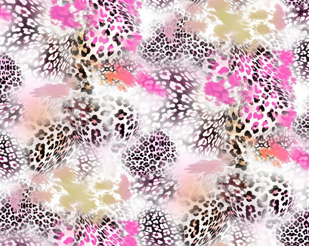 Leopard Pink Splash - Adhesive Vinyl 12x12 Sheet