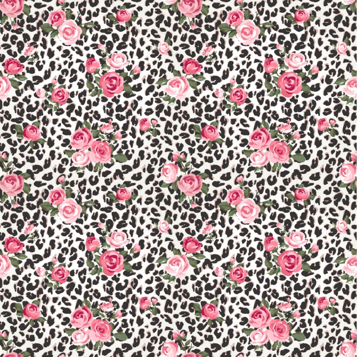 Leopard A La Rose - Adhesive Vinyl Sheets